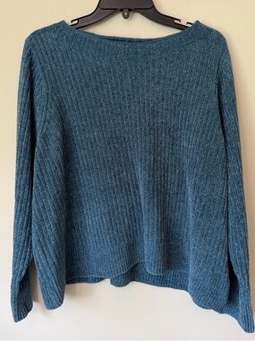 eileen fisher Chenille Rib Sweater Color: Sea Spray Size Large $288